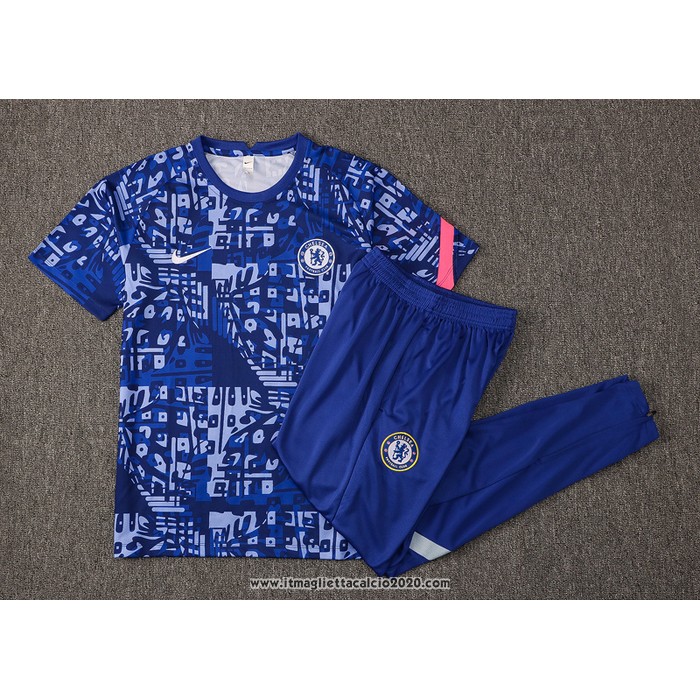Tuta da Track Chelsea Manica Corta 2021 2022 Blu